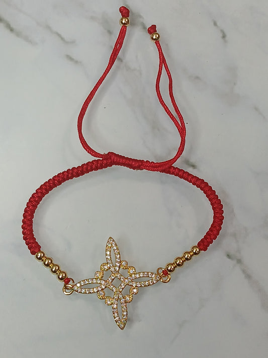Pulsera de proteccion baño de oro laminado.