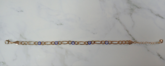 Pulsera de ojo en baño de oro.