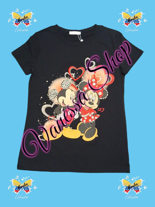 BLUSA DE MUJER ESTILO CARTOON- Estilo Mickey y minnie