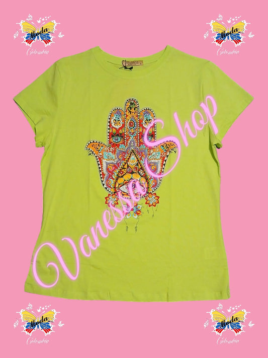 BLUSA DE MUJER CARTOON- Estilo Hamsa