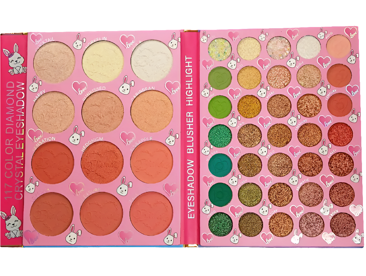 Libro de sombras con 117 colores.