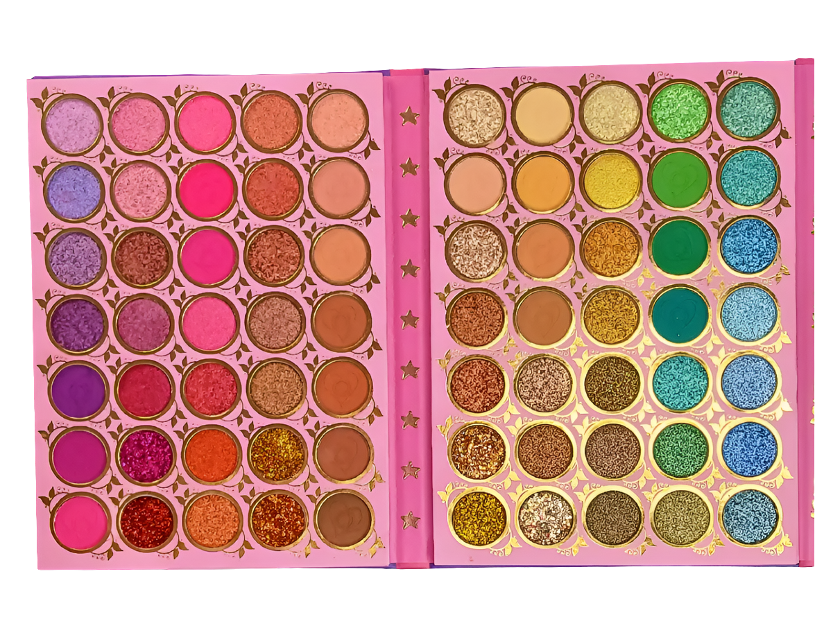 Libro de sombras con 117 colores.
