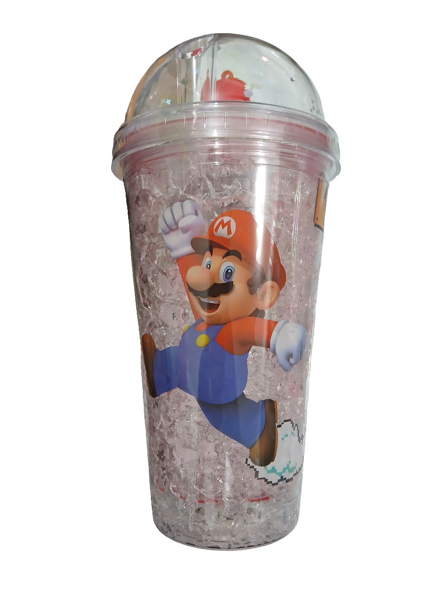 Vaso inspirado de mario bros de luces.