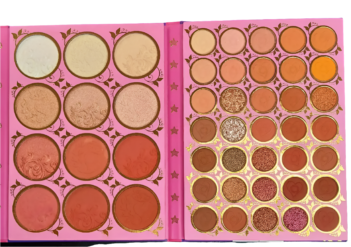 Libro de sombras con 117 colores.