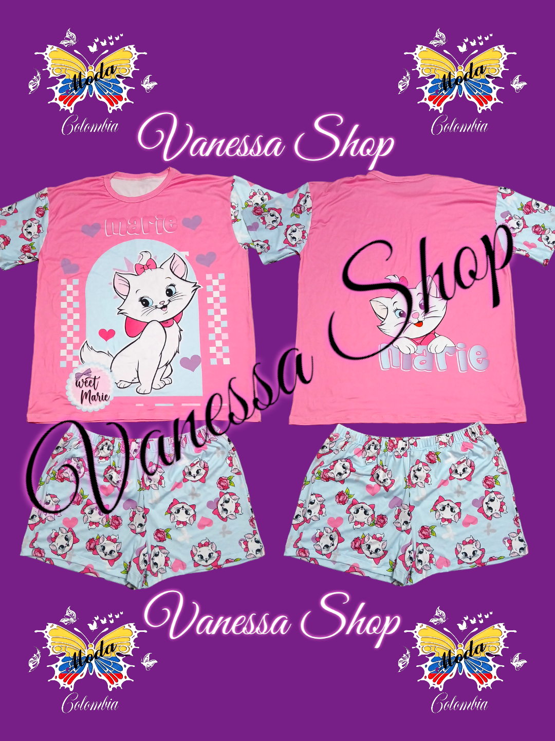Pijama Camisa Short L-XL o Plus.