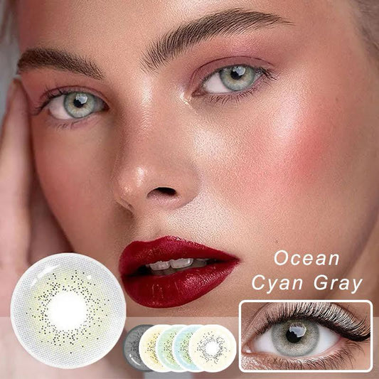 Ocean Cyan Gray-Lentes de contacto.