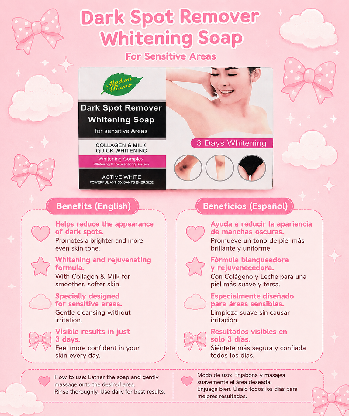 Dark Spot Remover Whitening Soap.
