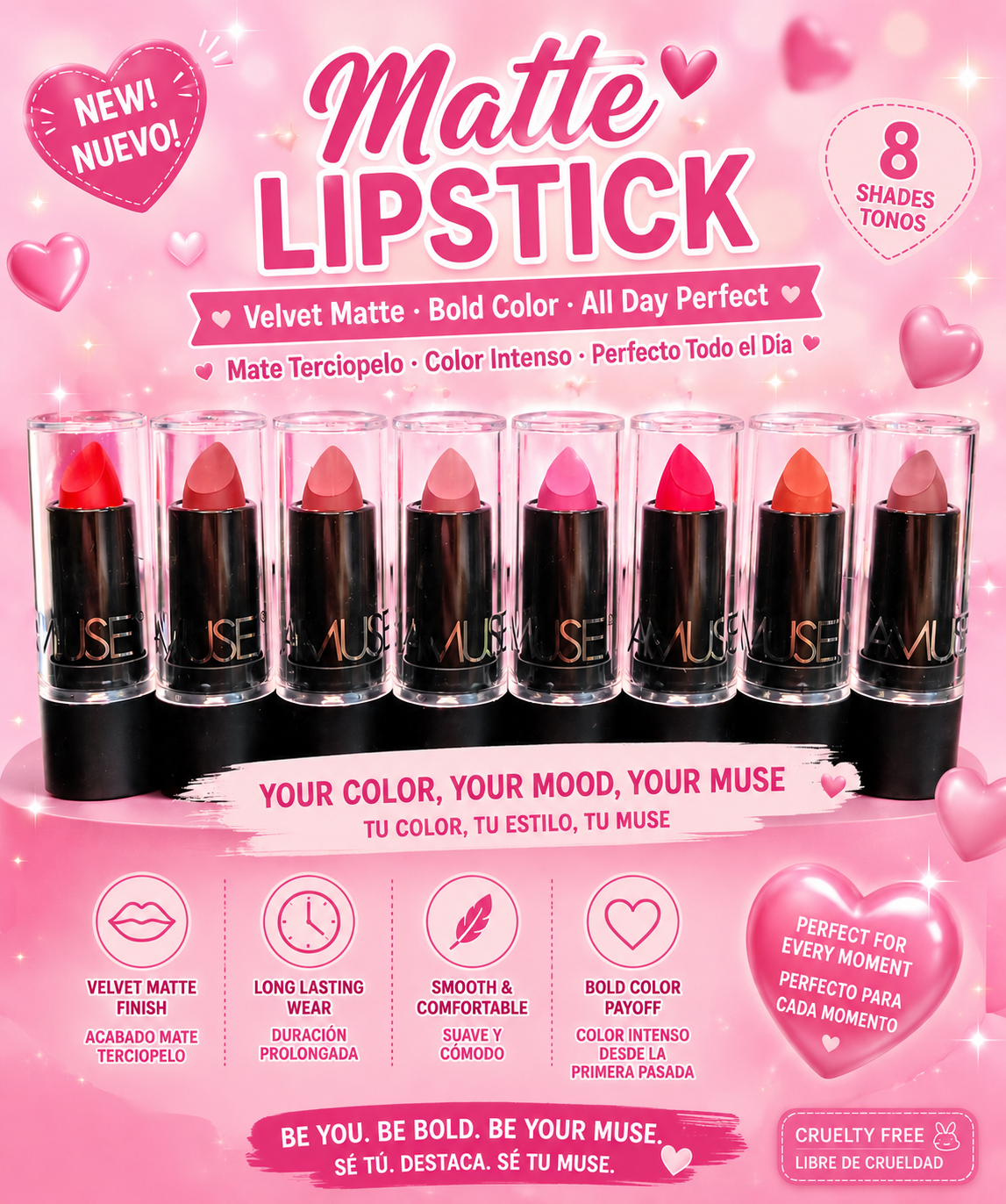 Amuse New Wave Matte Lipstick