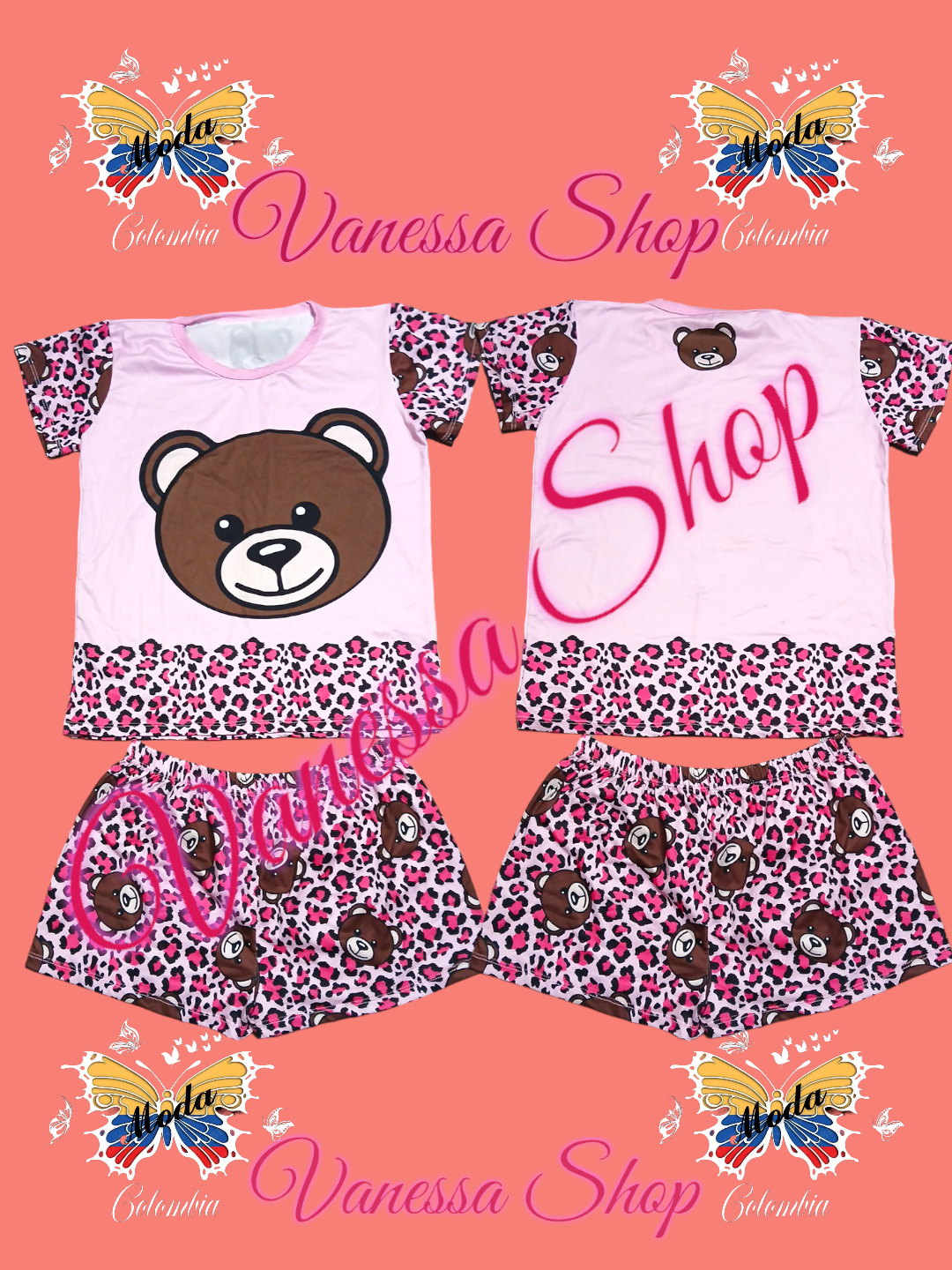 Pijama Camisa Short Estilo Stich.