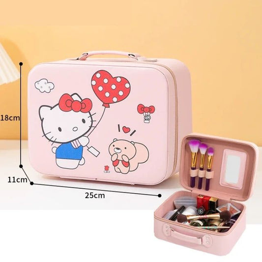 Cosmetiquera Roja Inspirada Hello Kitty.